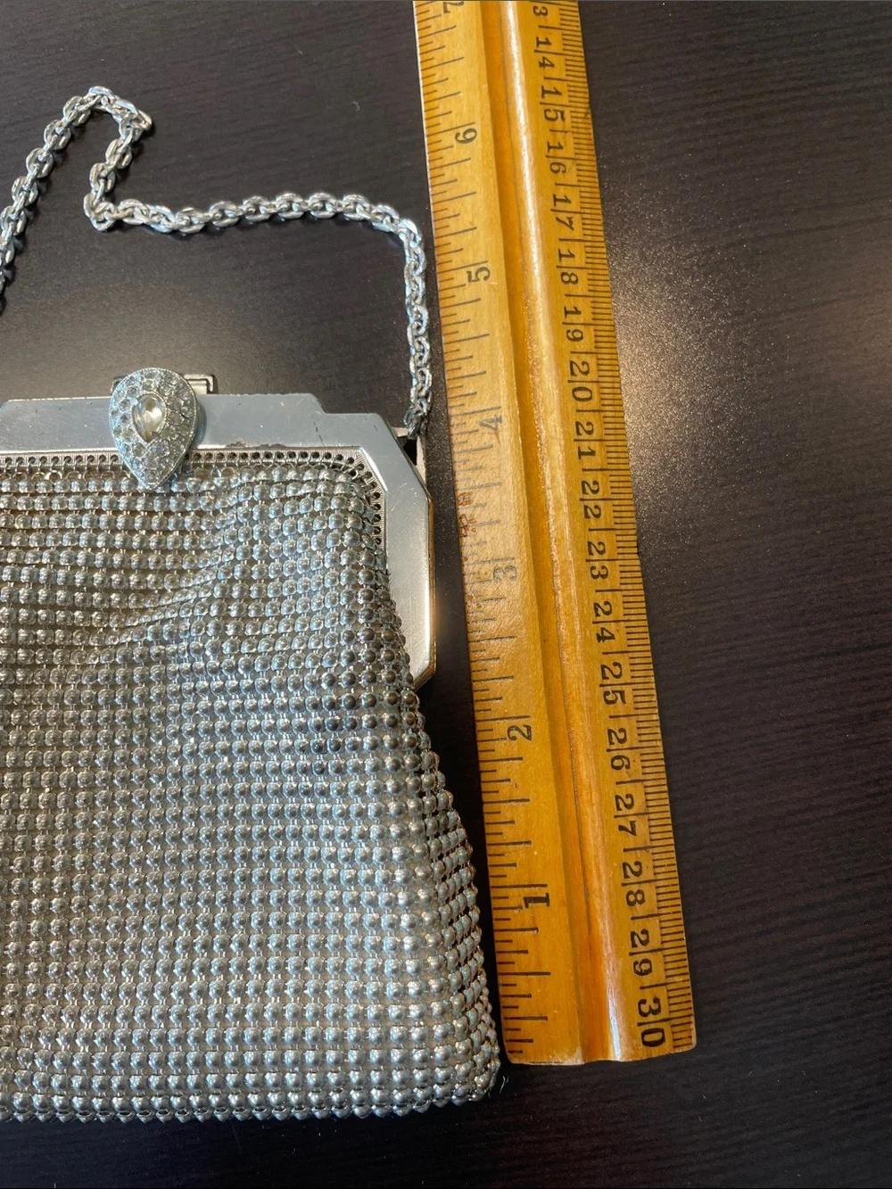 Vintage Whiting & Davis Silver Mesh Evening Purse